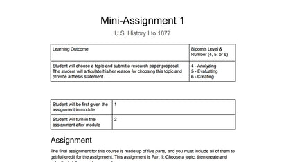 United States History 1 (HIST 2103)